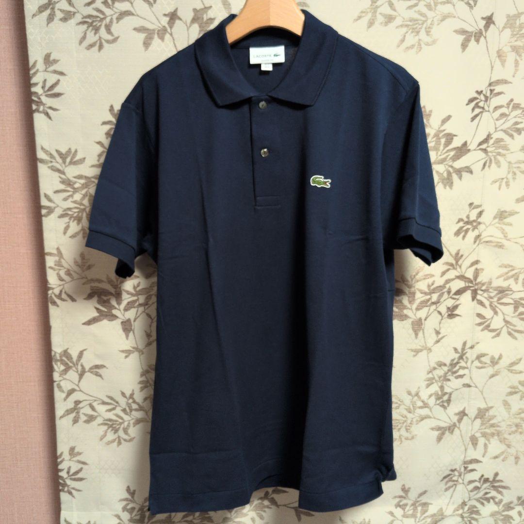 【ほぼ新品】ラコステ L1212 定番半袖ポロ ネイビー (US M)