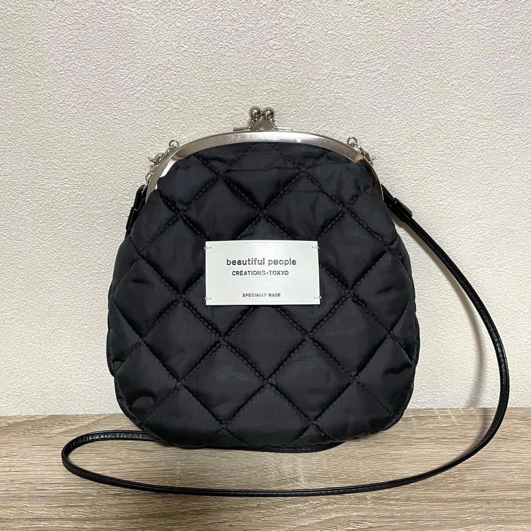 beautiful people ARK 別注 がま口キルティングショルダー