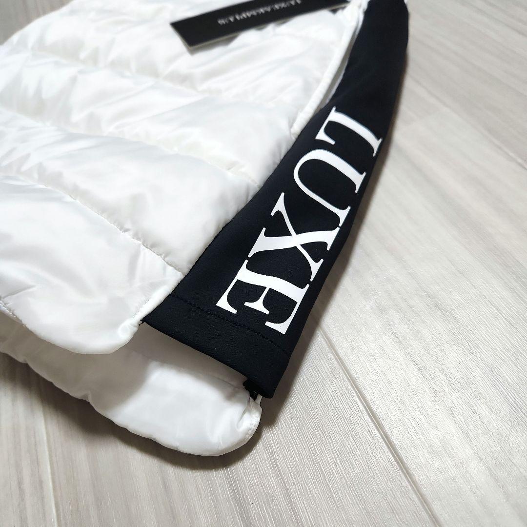 新品未使用☆LUXEAKMPLUS☆ゴルフサイドロゴ中綿セットアップM黒白