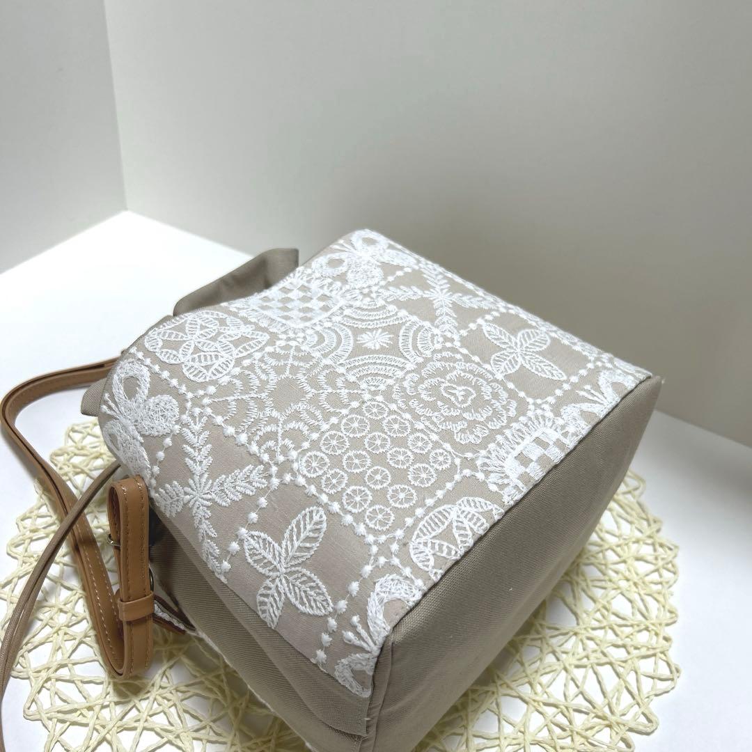 「専用」ミナペルホネンキューブ巾着バッグ　ハンドメイド