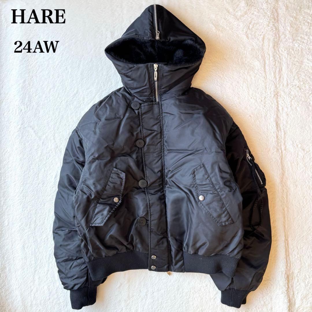 24AW HARE コンパクトN-2Bジャケット ブラック S