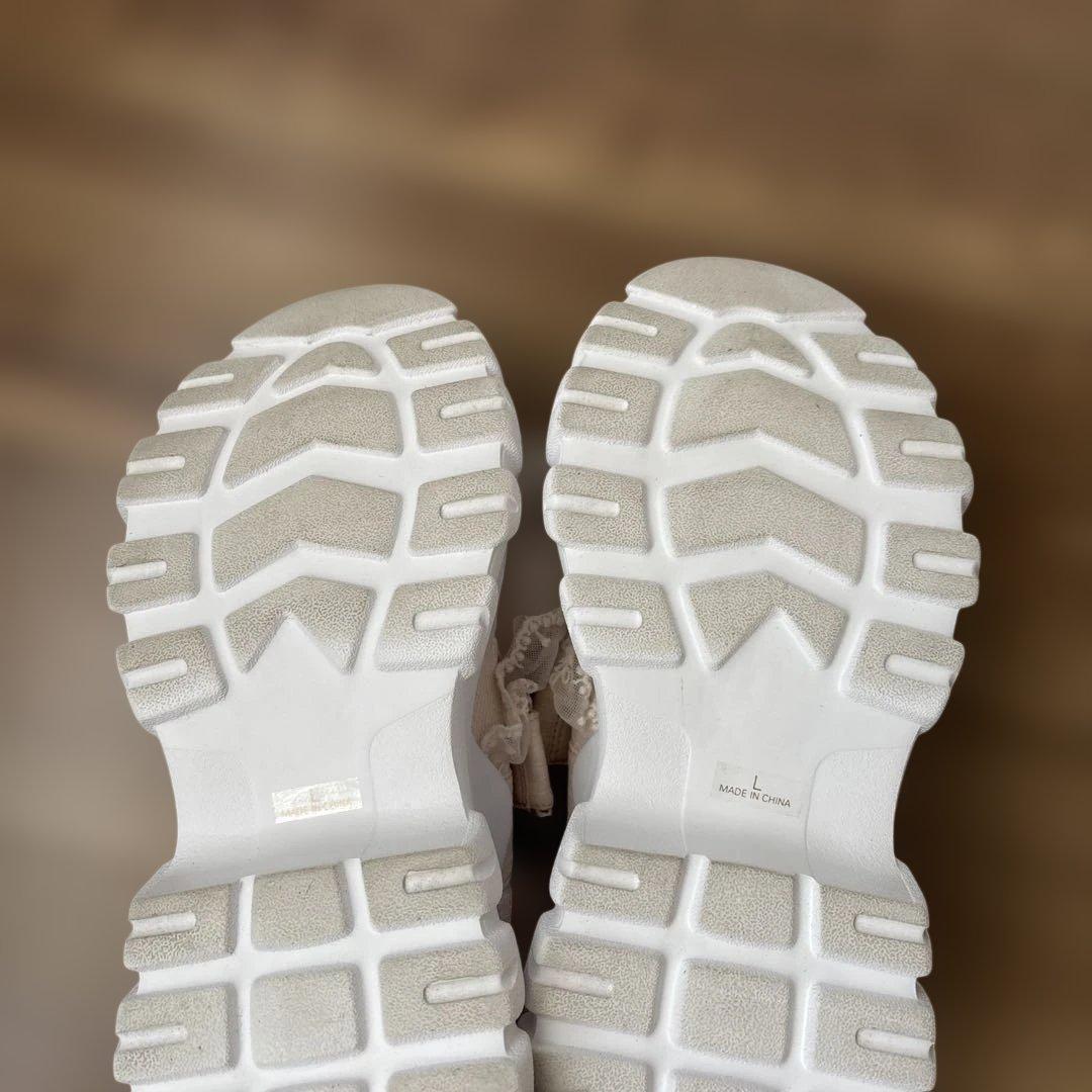 merry jenny frill strap sneakers ピンク