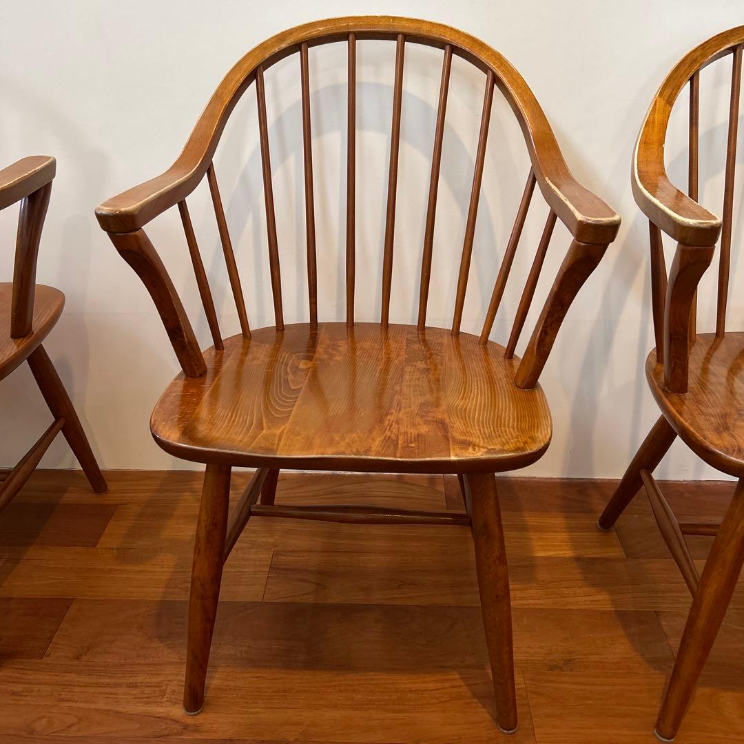 飛騨産業　キツツキ　HIDA ウィンザーチェア　椅子　ヴィンテージ　レトロ　②