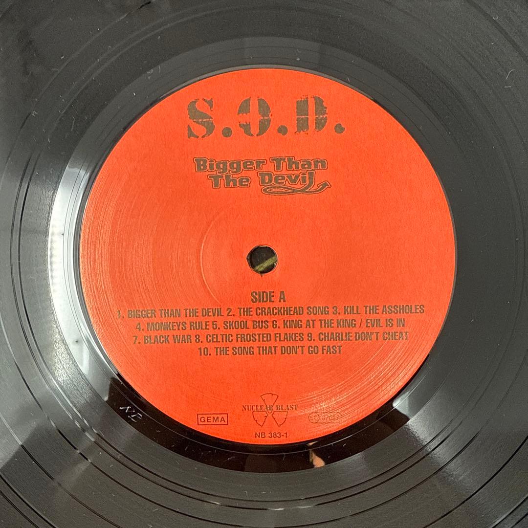 激レア S.O.D. / Bigger Than the Devil レコード