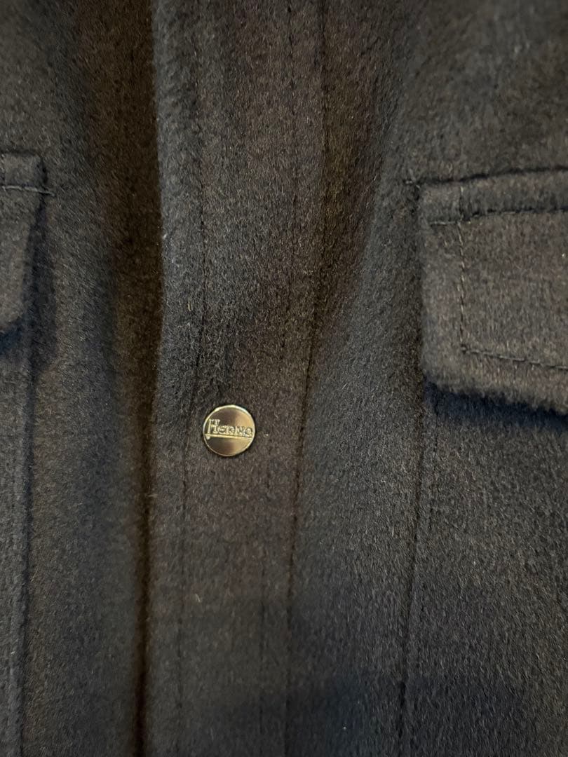 HERNO ヘルノ ブルゾン ウール カシミヤ ネイビー