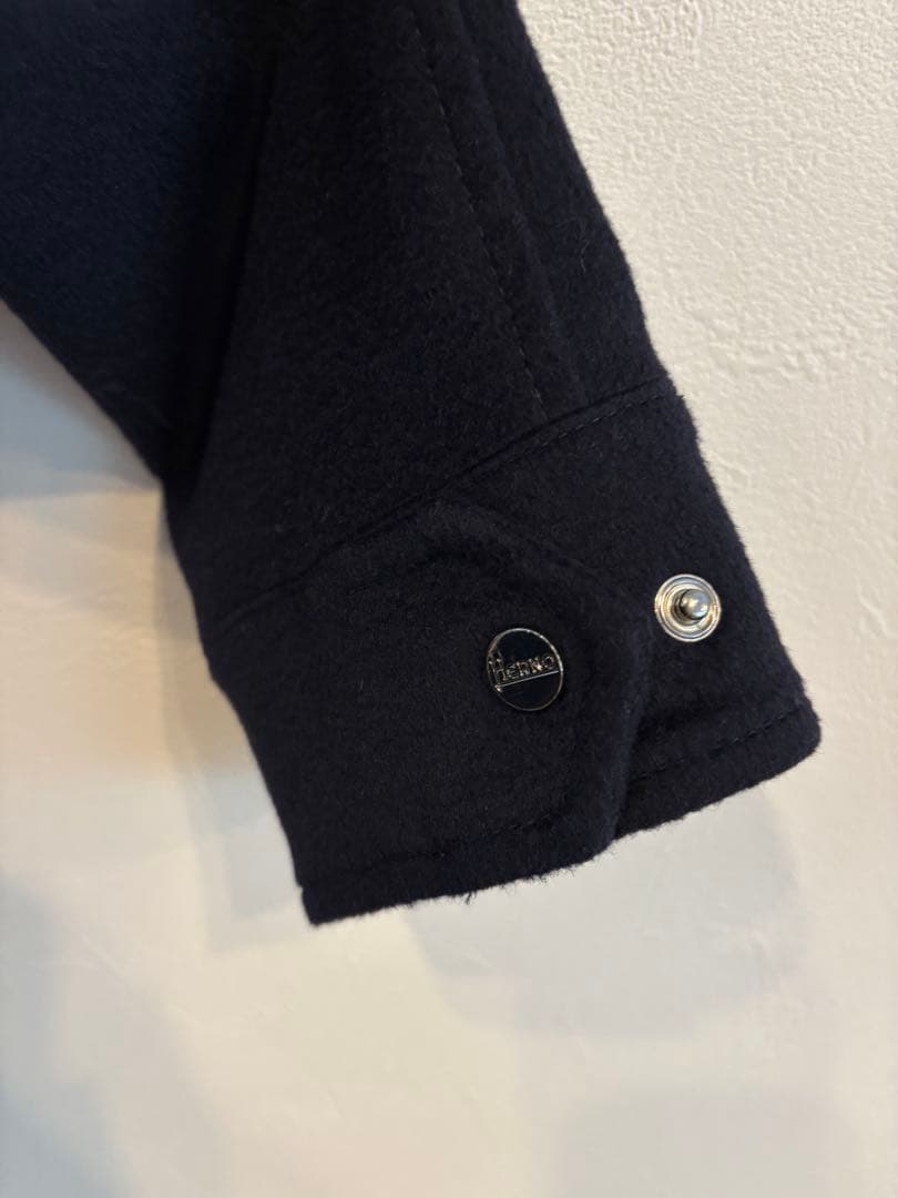 HERNO ヘルノ ブルゾン ウール カシミヤ ネイビー