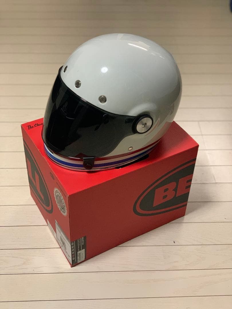 BELL BULLITT DLX ストライプパールホワイト　サイズXL