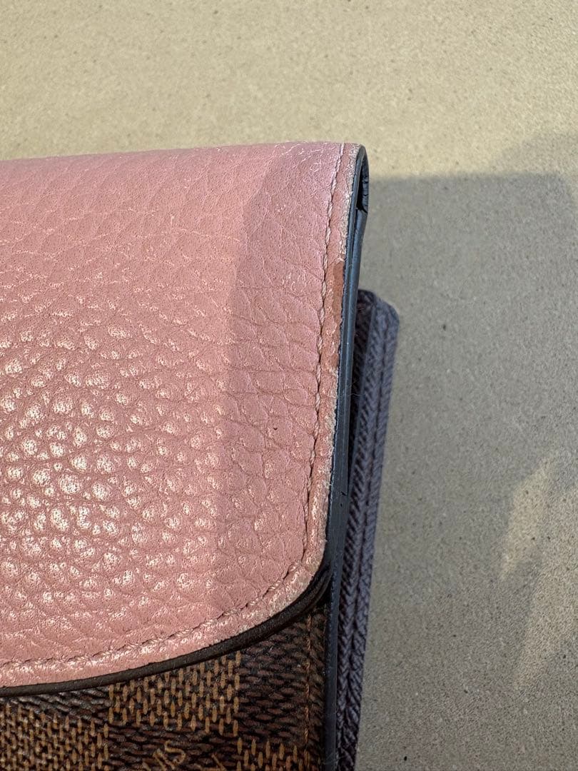 ノルマンディLouis Vuitton ダミエ ピンク二つ折り財布 即購入可