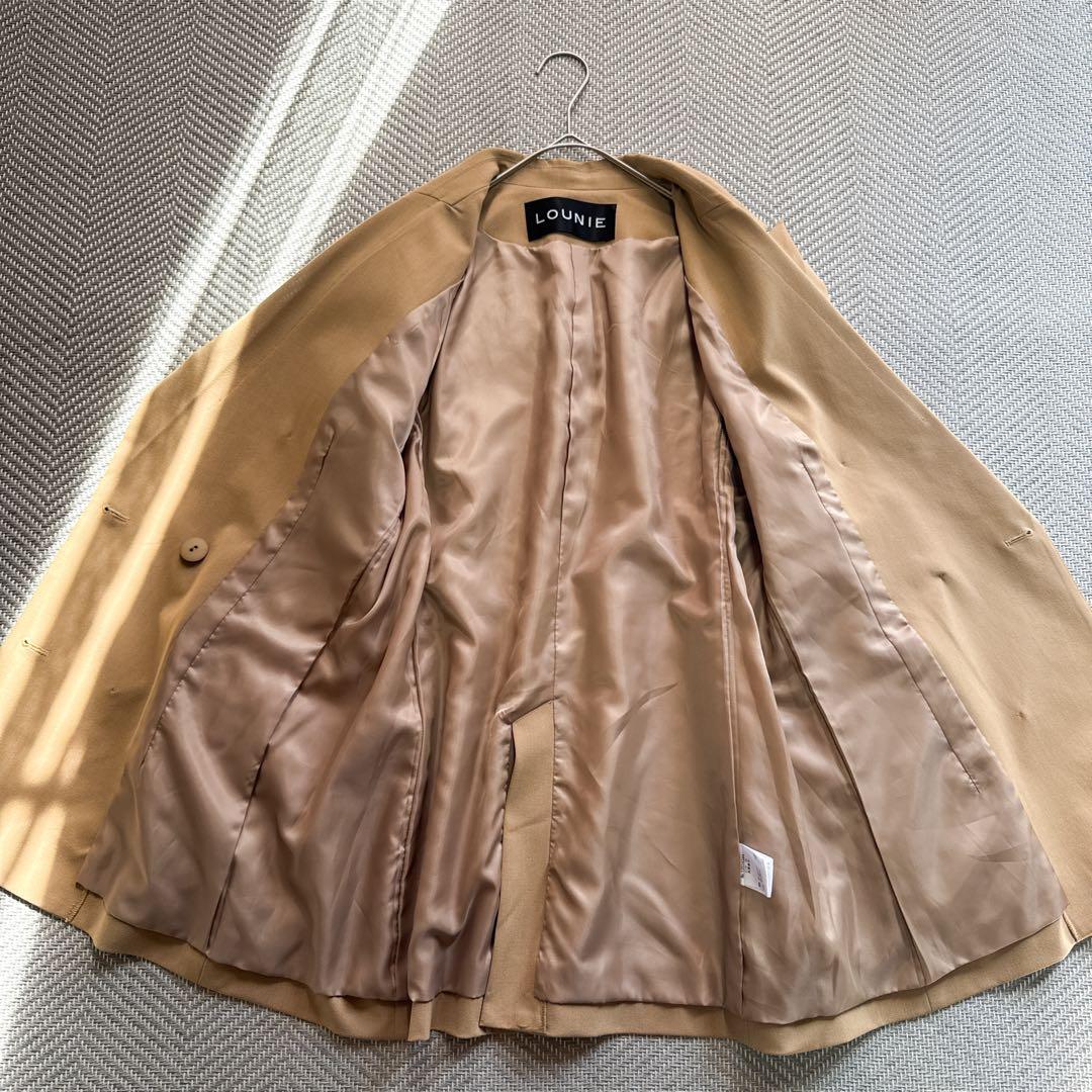極美品 LOUNIE ダブルテーラードジャケット 金ボタン ベージュ Lサイズ