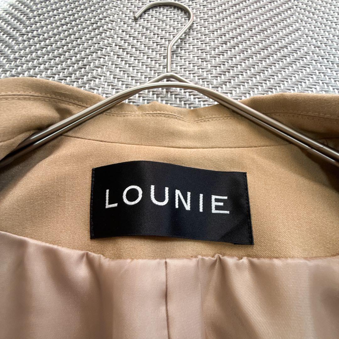 極美品 LOUNIE ダブルテーラードジャケット 金ボタン ベージュ Lサイズ