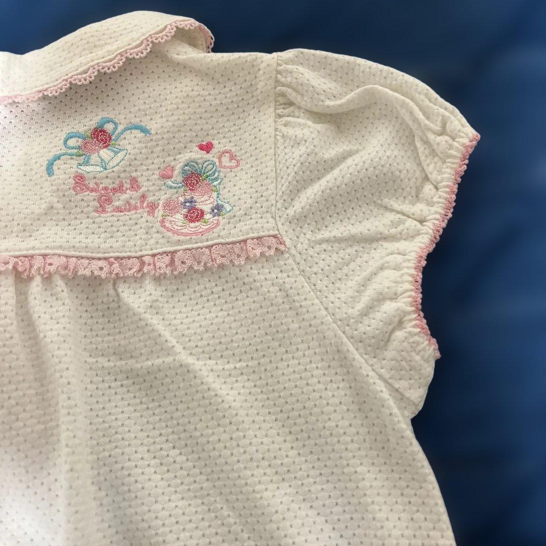 レトロメゾピアノ 120 刺繍ハート ミミポポジップアップ