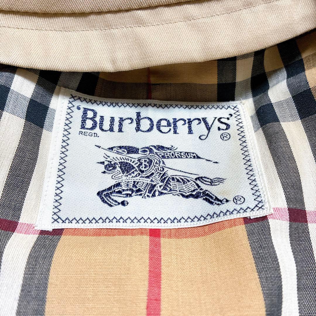 バーバリーズ　ステンカラー　ノバチェック　白タグ　ハニーベージュ　ライナー L