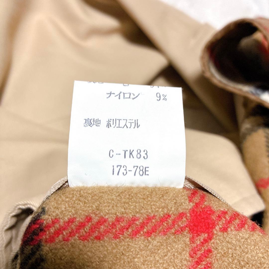 バーバリーズ　ステンカラー　ノバチェック　白タグ　ハニーベージュ　ライナー L