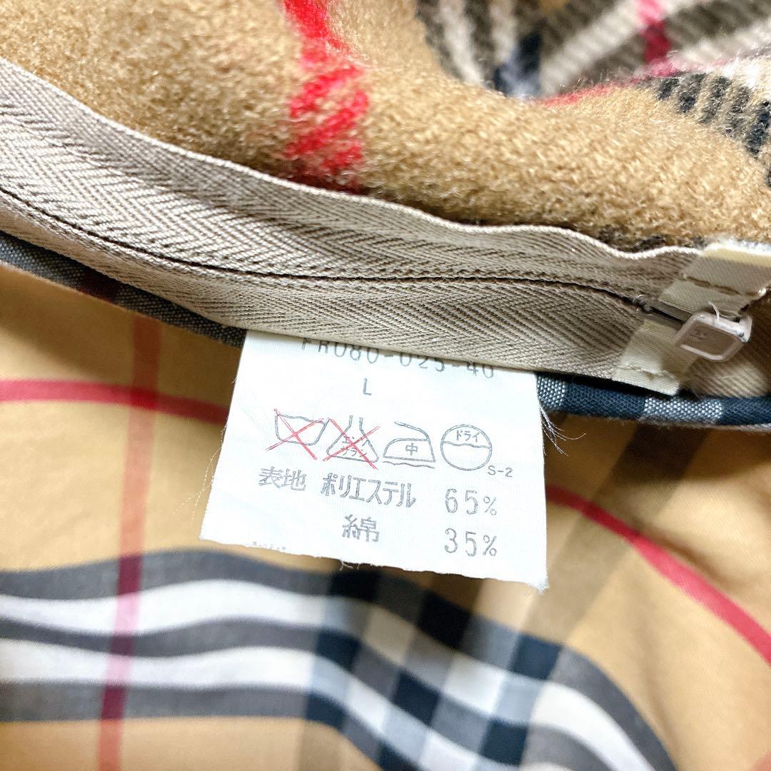 バーバリーズ　ステンカラー　ノバチェック　白タグ　ハニーベージュ　ライナー L