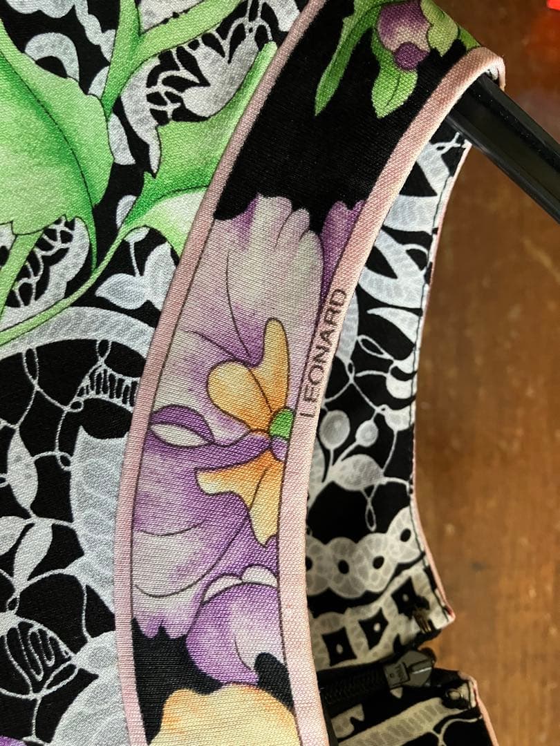 paakopod❣️レオナール　カンカン　シルク混 ロングワンピース