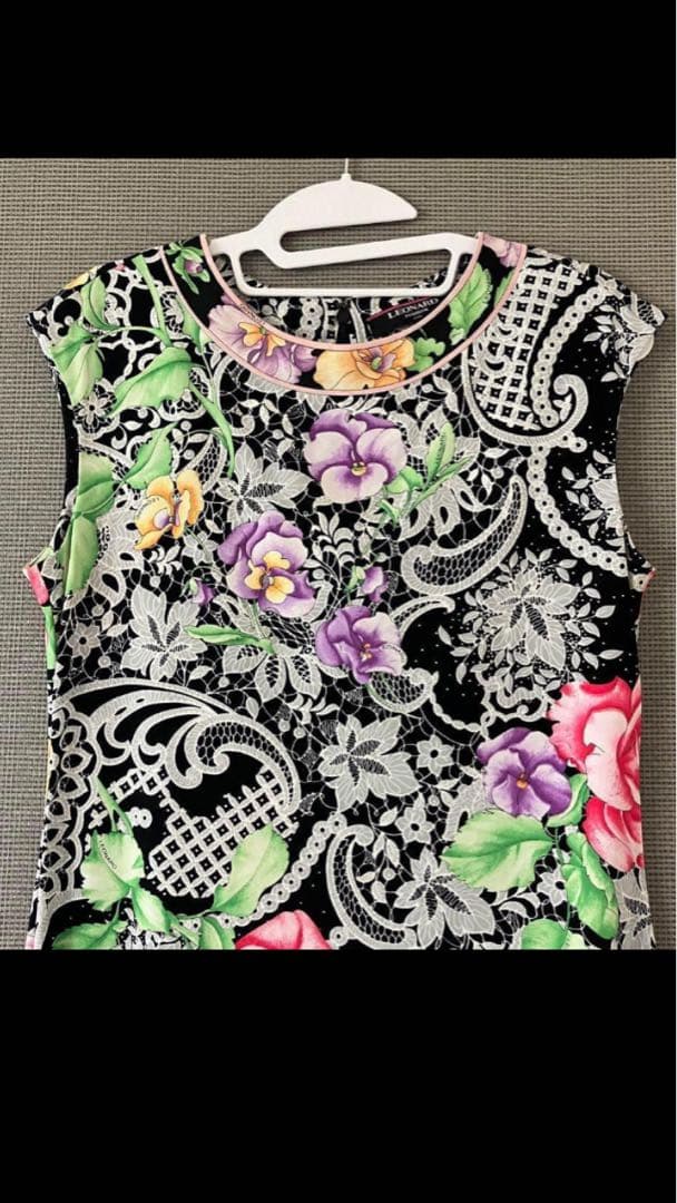 paakopod❣️レオナール　カンカン　シルク混 ロングワンピース