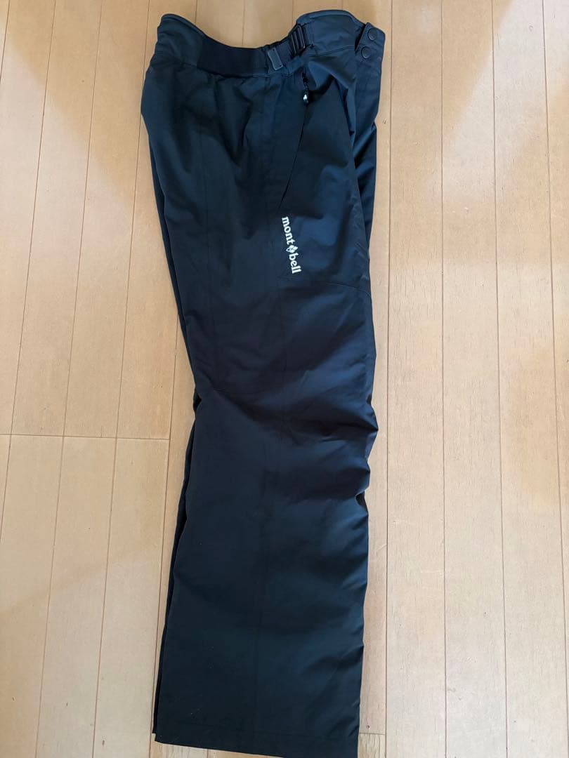 【値下げ】モンベル　パウダーステップパンツ　メンズ　Sサイズ　ブラック