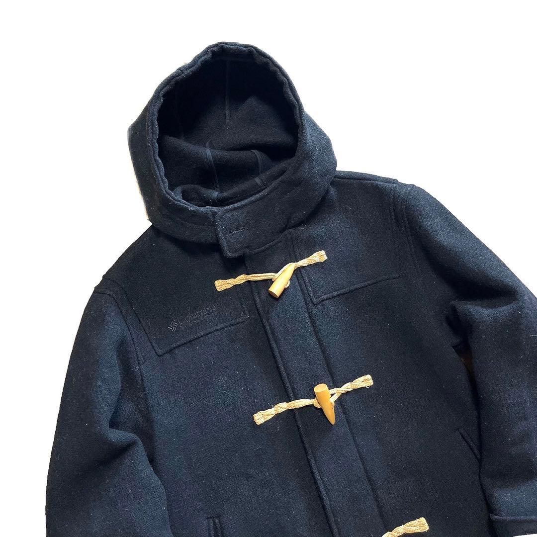 古着 90's コロンビア ショート ダッフルコート ウールジャケット 黒