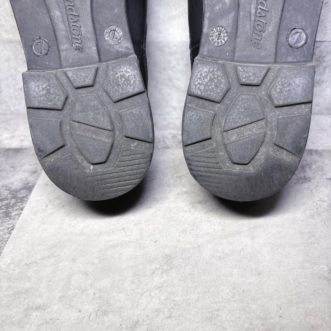 アッパー美品 Blundstone サイドゴアブーツ 7 ローカット 本革 黒