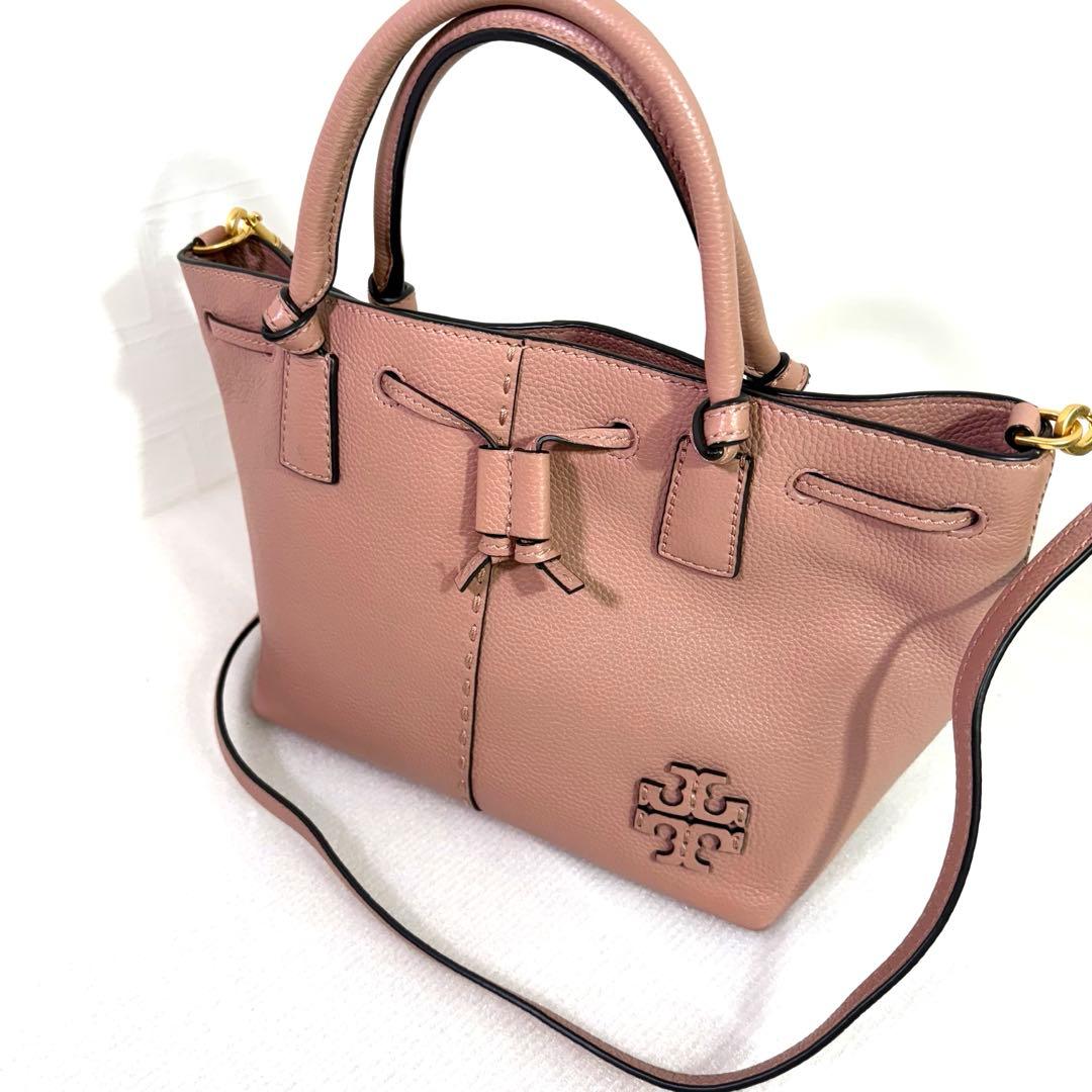 トリーバーチ トートバッグ　レザー　 マックグロー　ドローストリング　サッチェル