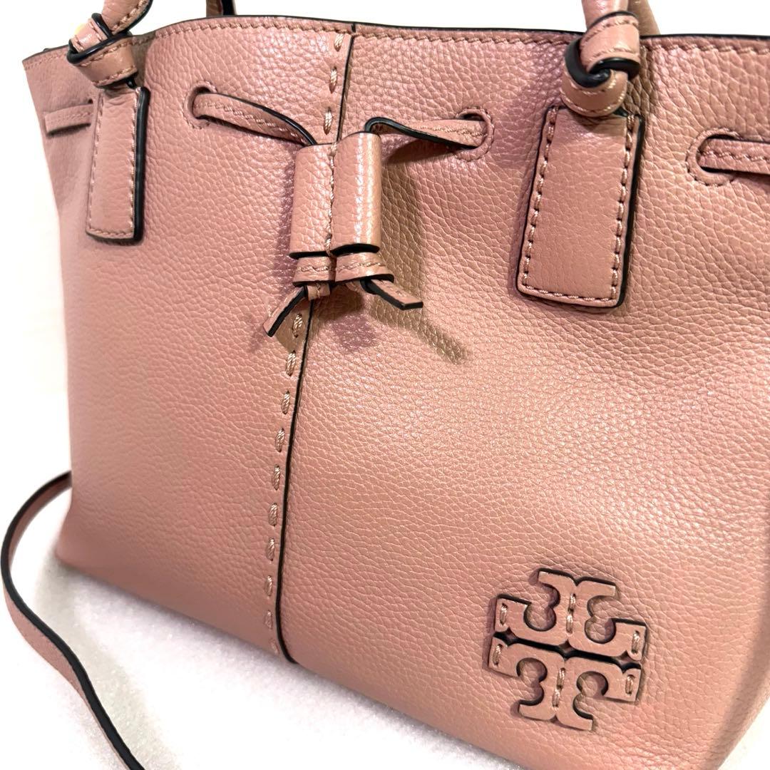 トリーバーチ トートバッグ　レザー　 マックグロー　ドローストリング　サッチェル