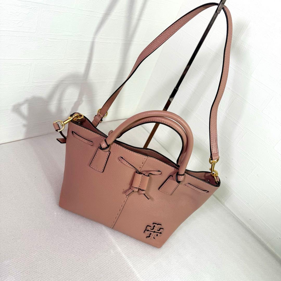 トリーバーチ トートバッグ　レザー　 マックグロー　ドローストリング　サッチェル