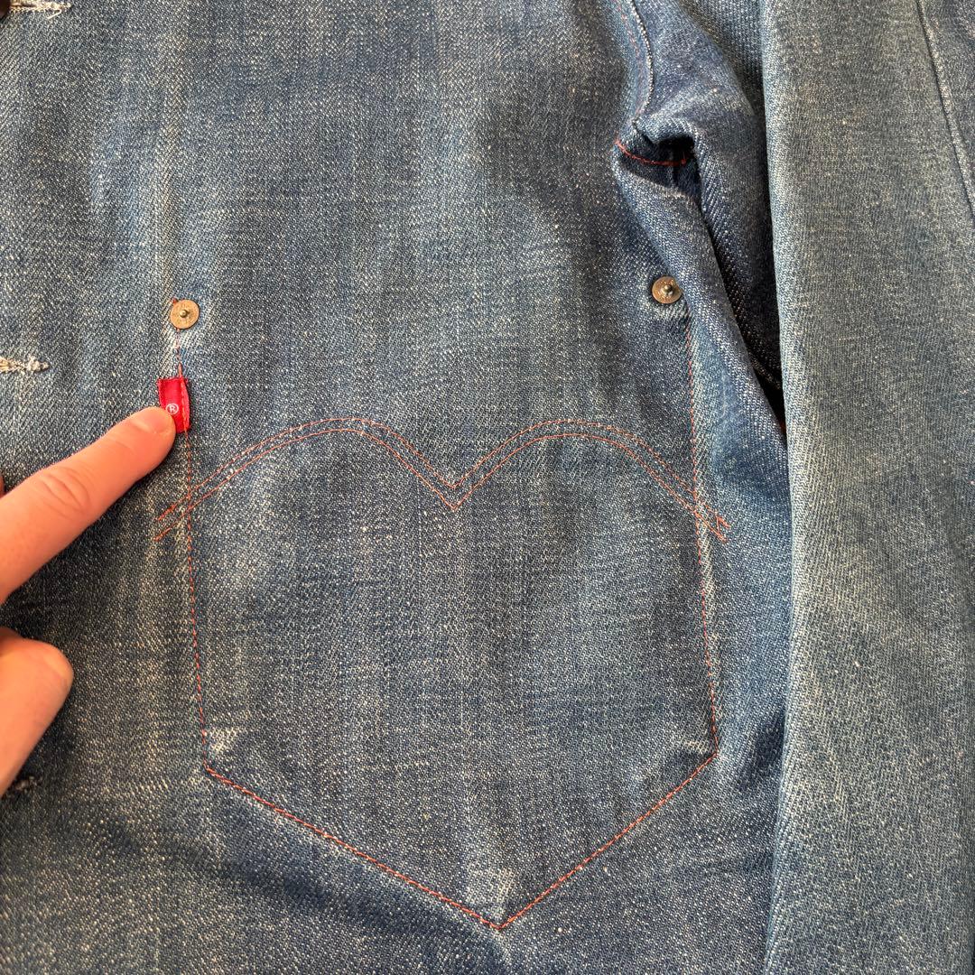 プ*ナ様 フェード◎ 00s リーバイス RED デニム サックコート 1st