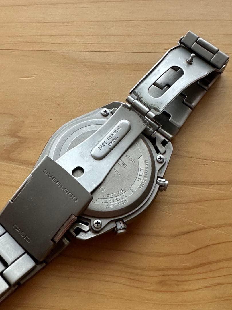 CASIO OVW-100TDJ オーバーランド　ソーラー電波時計　チタンバンド