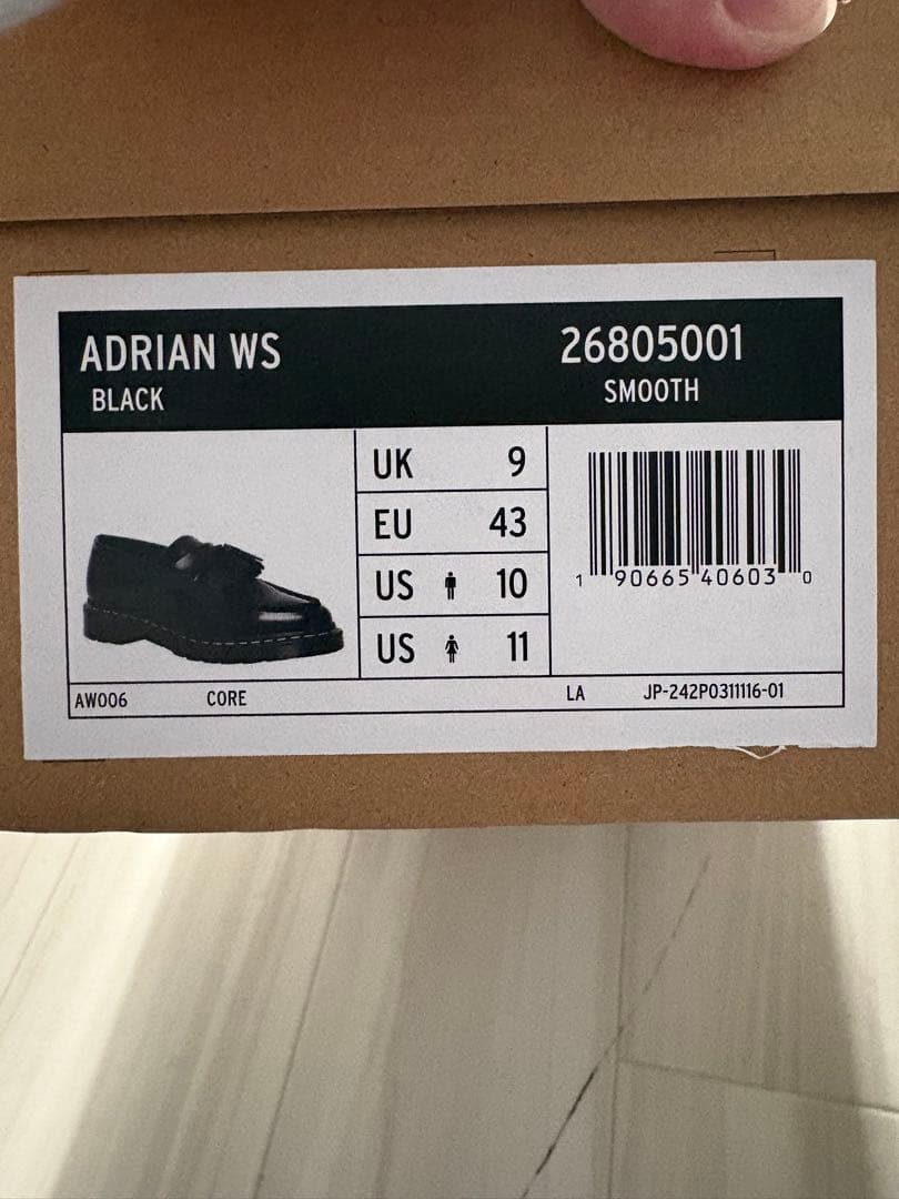 Dr. Martens ADRIAN WS ブラック 10