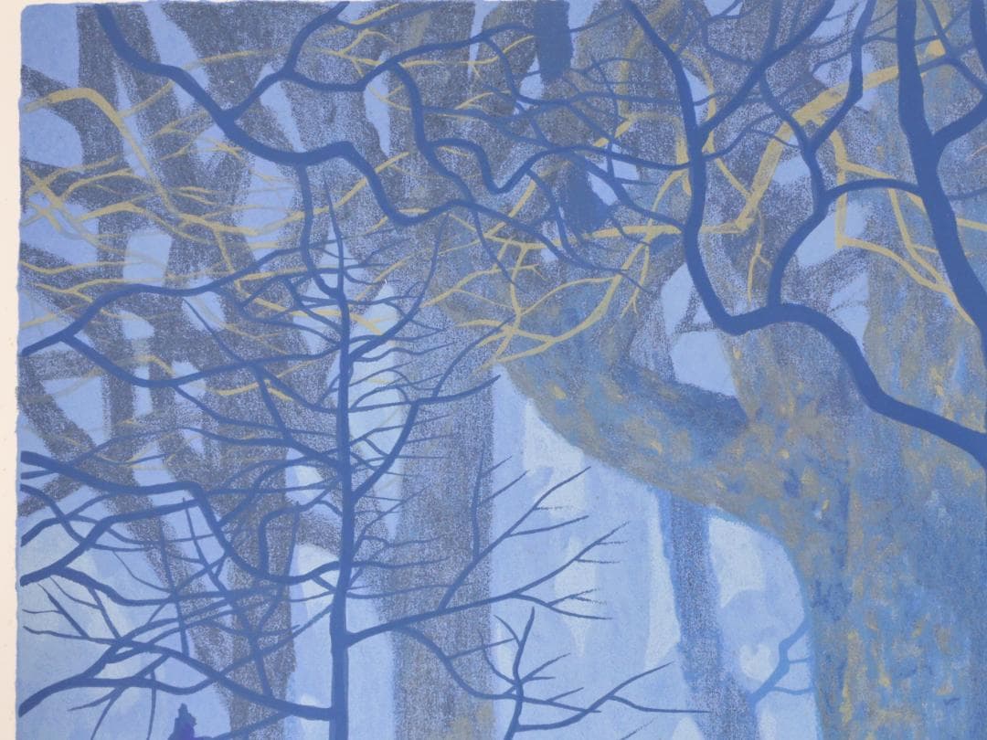 【真作】 大島秀信 「 朝霧 」 リトグラフ 58/100 P８号　BK177