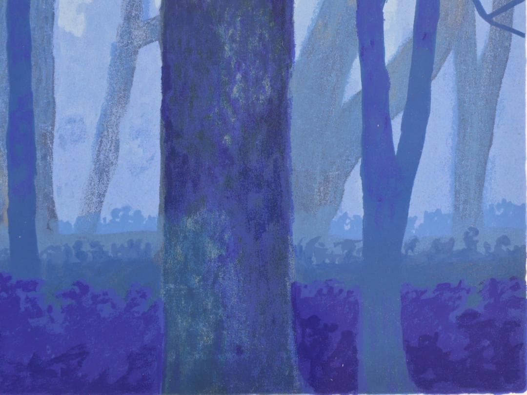 【真作】 大島秀信 「 朝霧 」 リトグラフ 58/100 P８号　BK177