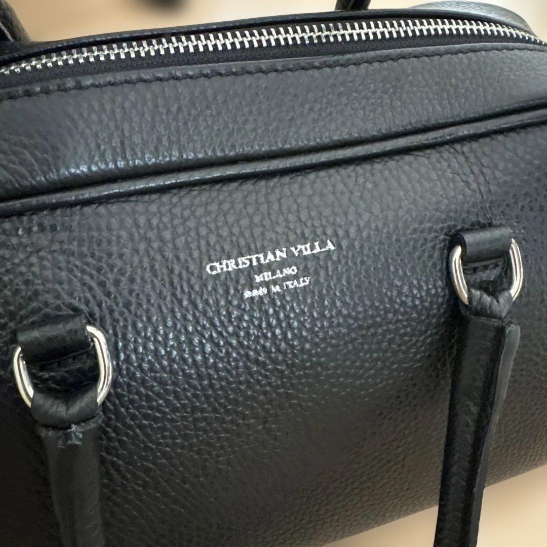 christian villa クリスチャンヴィラ ボストンバッグ ブラック