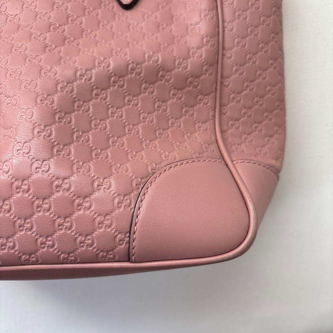 GUCCI ピンク レザー ショルダーバッグ