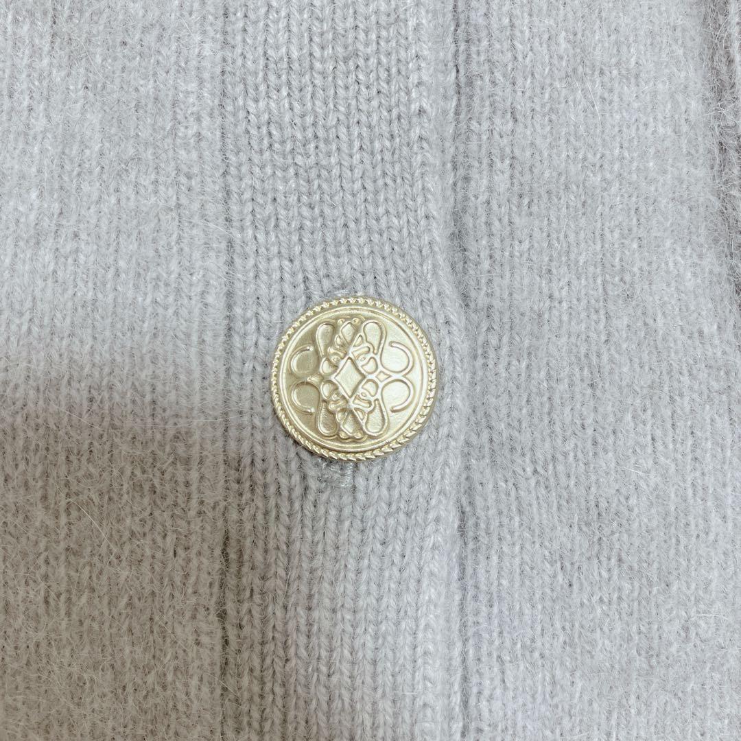 新品タグ付 スナイデル 今季 フォックスニットジャケット グレー 金ボタン