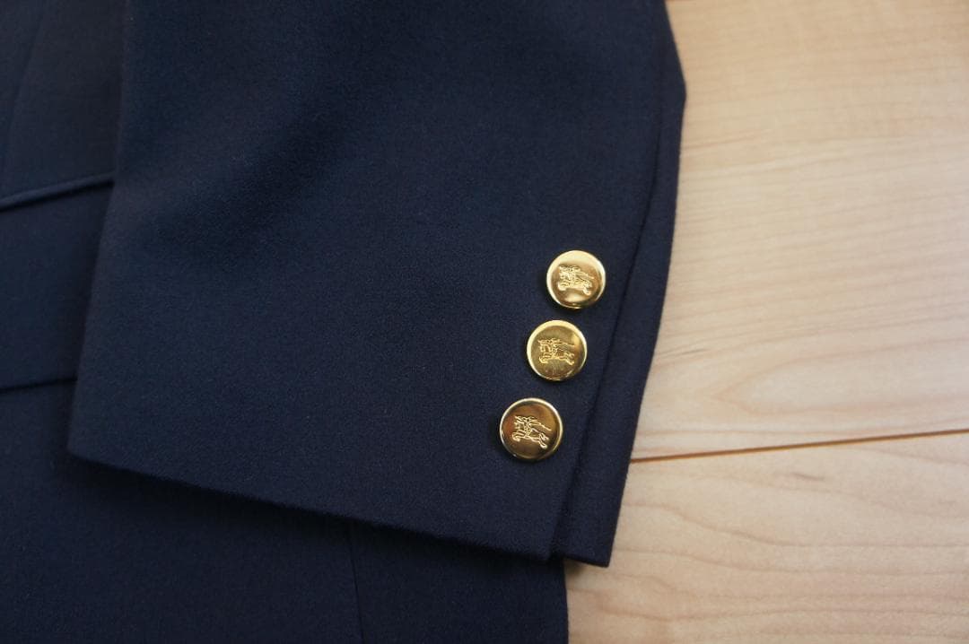 極美品 BURBERRYS バーバリー ダブルブレスト 紺ブレ 金ボタン