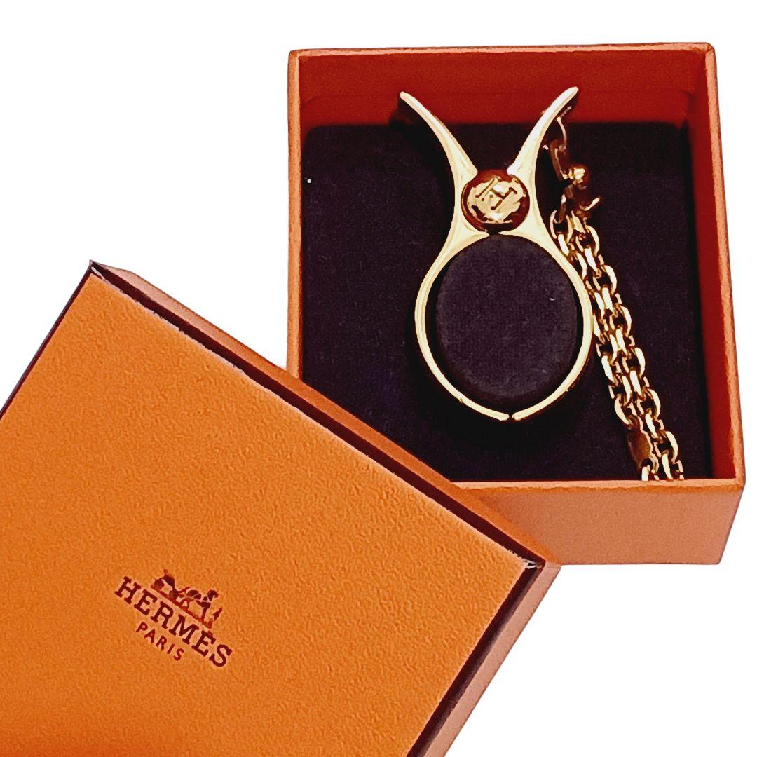 HERMES エルメス フィルー グローブホルダーGP ゴールド 真贋済