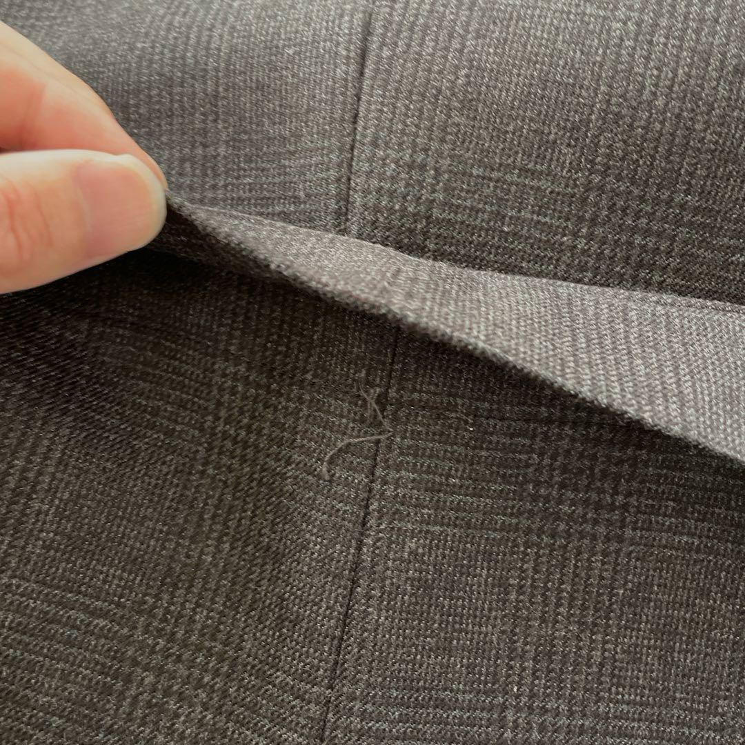 ATON グレンチェック ウールスラックス