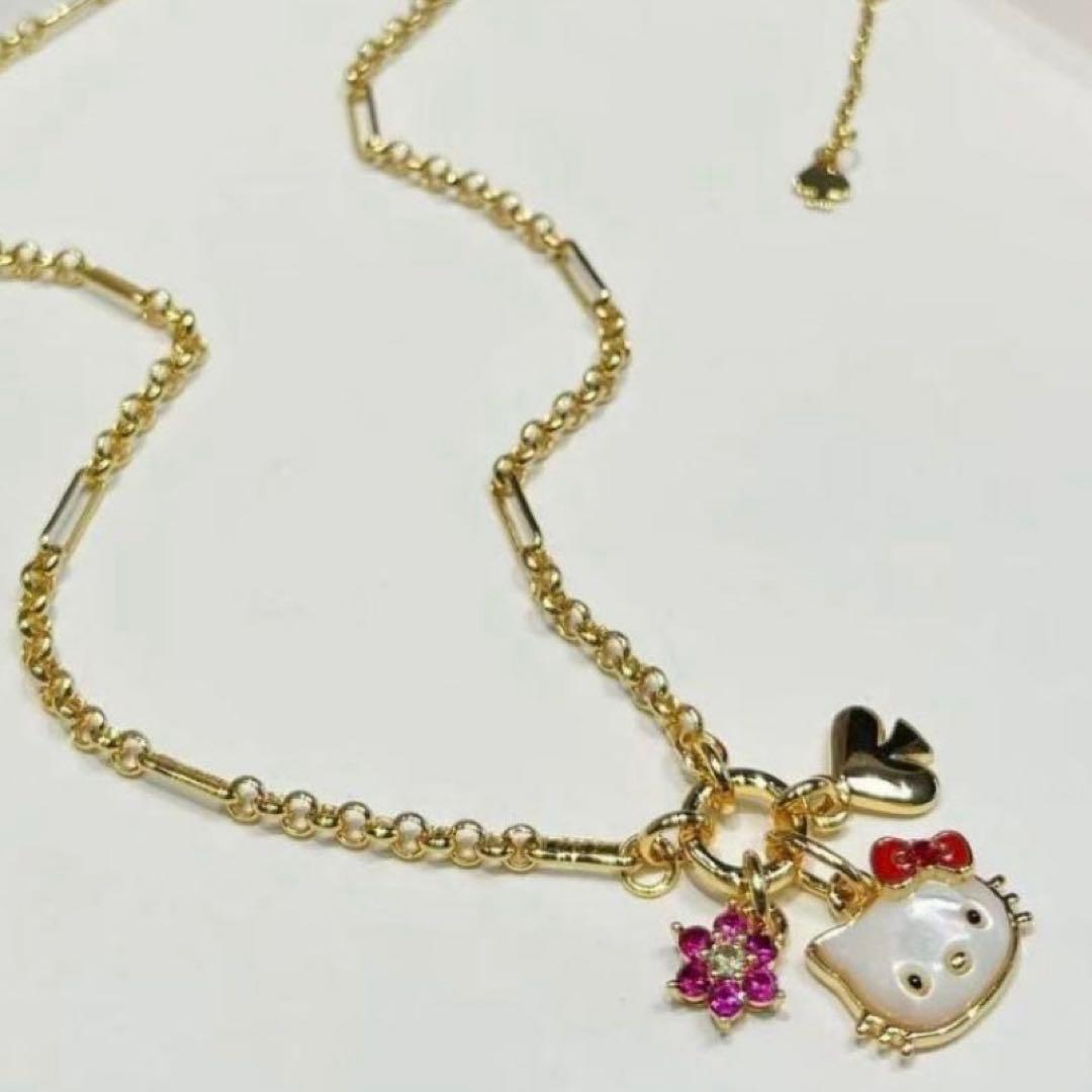 未使用に近い♡HELLO KITTY × kate spadeチャームペンダント