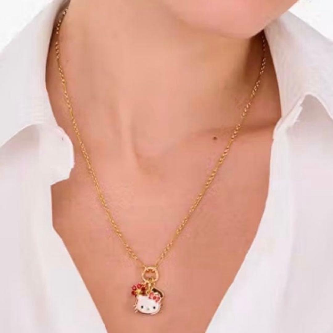 未使用に近い♡HELLO KITTY × kate spadeチャームペンダント