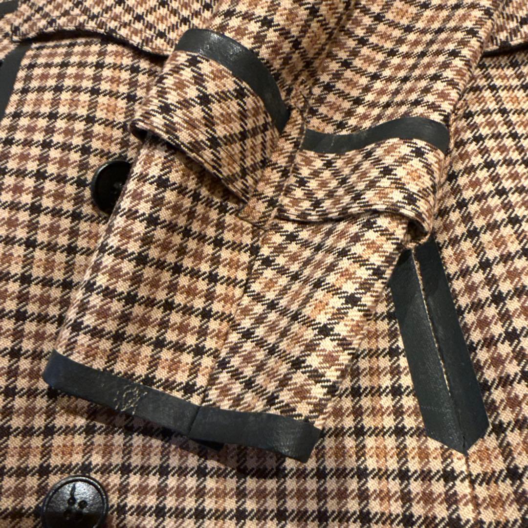 BALENCIAGA チェック柄トレンチコート