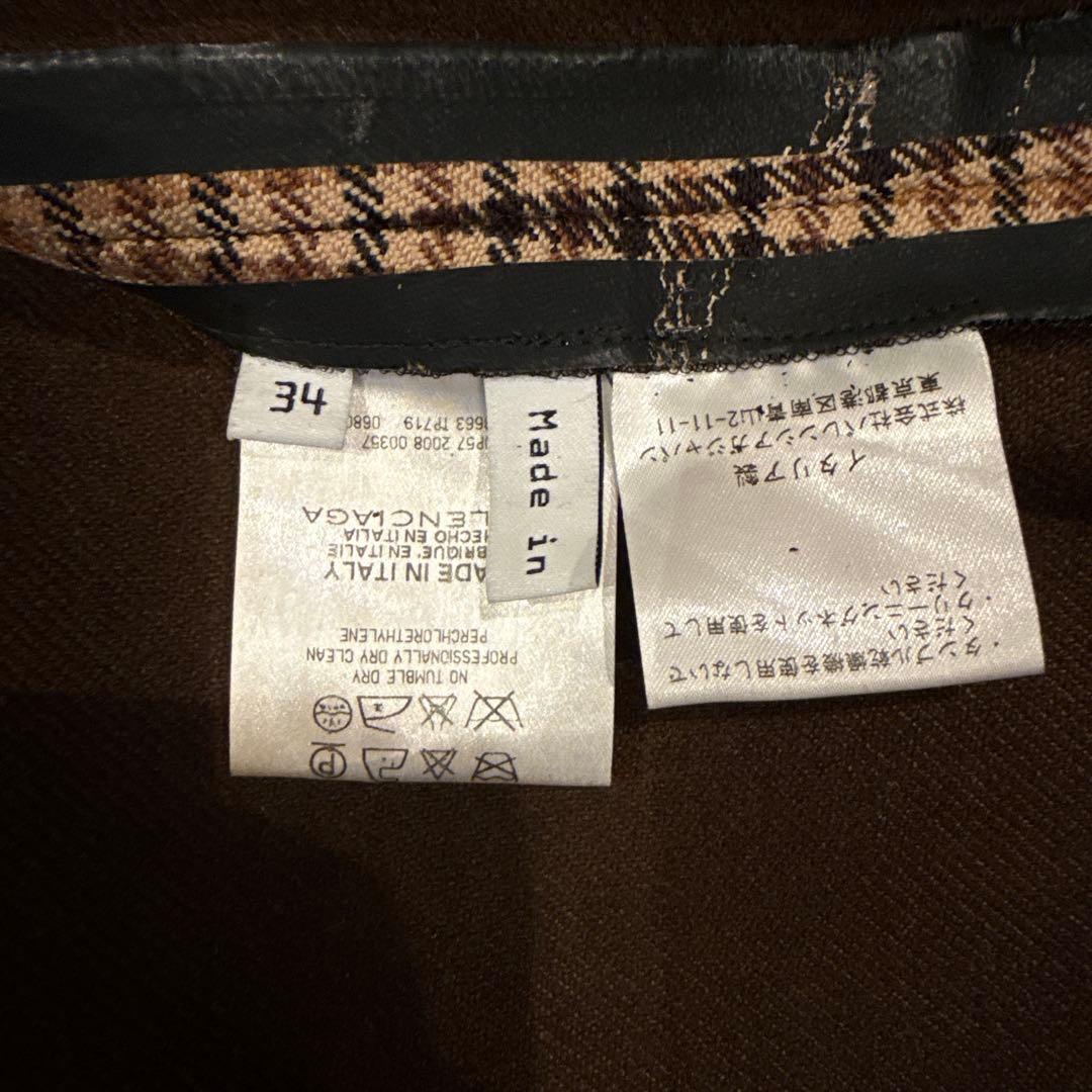 BALENCIAGA チェック柄トレンチコート