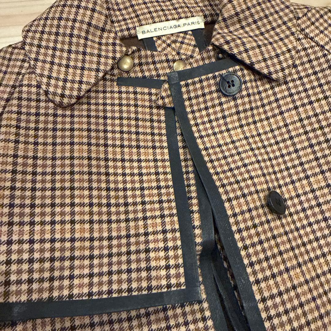 BALENCIAGA チェック柄トレンチコート