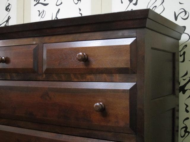 松本民芸家具 ミズメザクラ 無垢材 整理タンス 刻印有/チェスト/引き出し