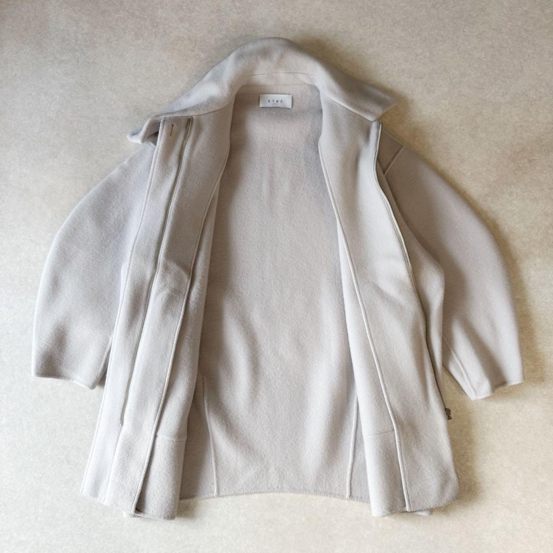 人気　ETRE TOKYO フーディストールコクーンショートコート　S エトレ
