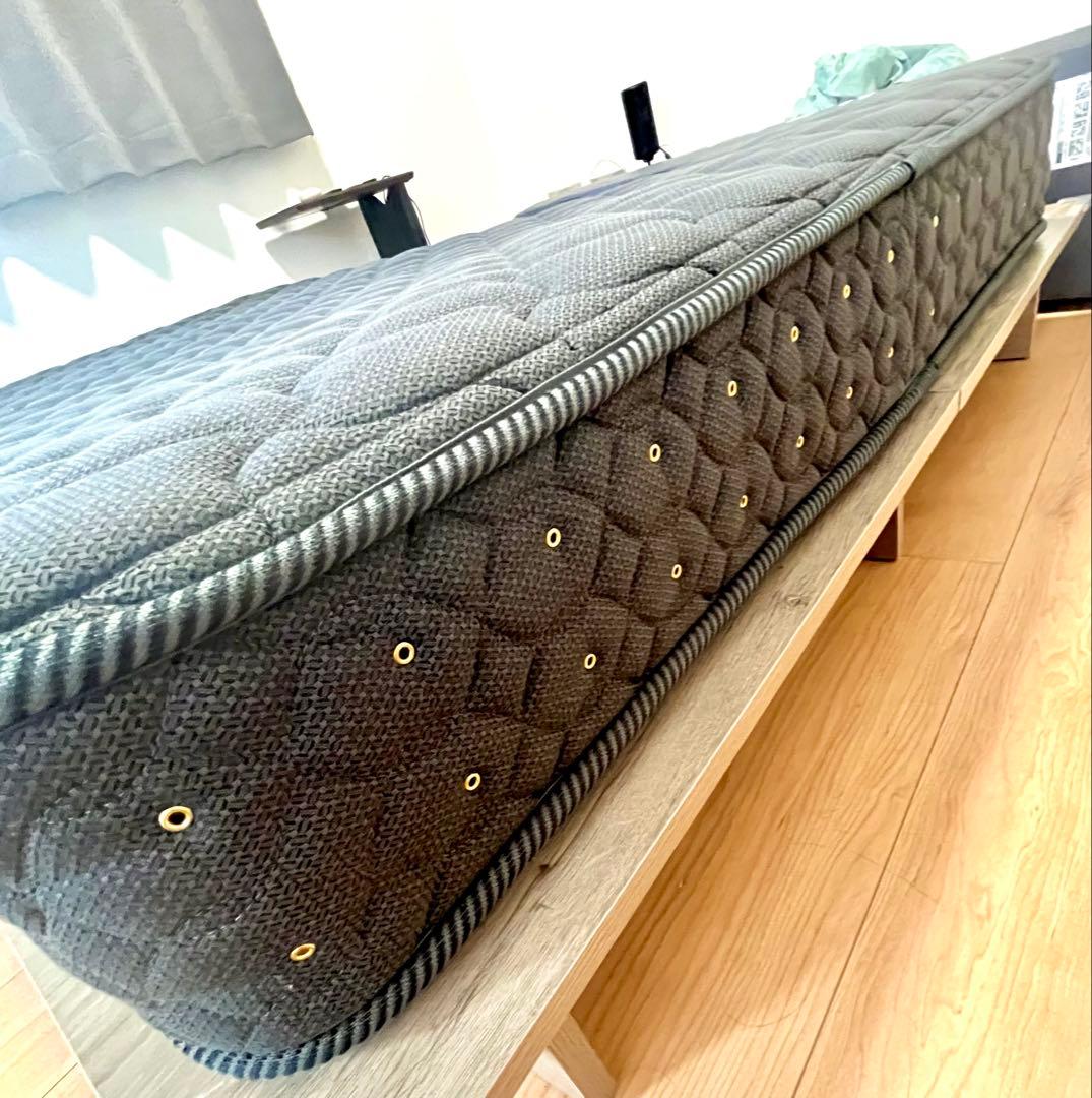 リンダ セミダブル ボックスシーツ付き ネイビー 直接引き取り可