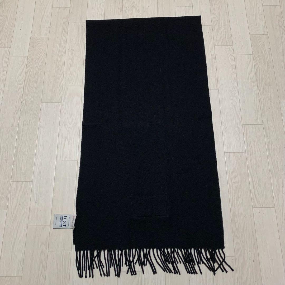 モンクレール　ブラック マフラー フリンジ付き　5K16