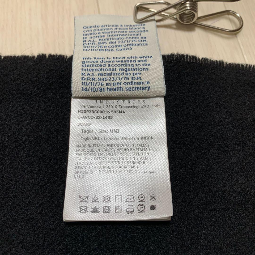 モンクレール　ブラック マフラー フリンジ付き　5K16