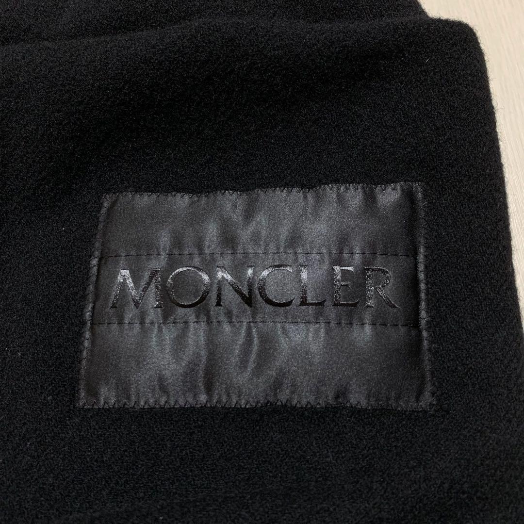 モンクレール　ブラック マフラー フリンジ付き　5K16