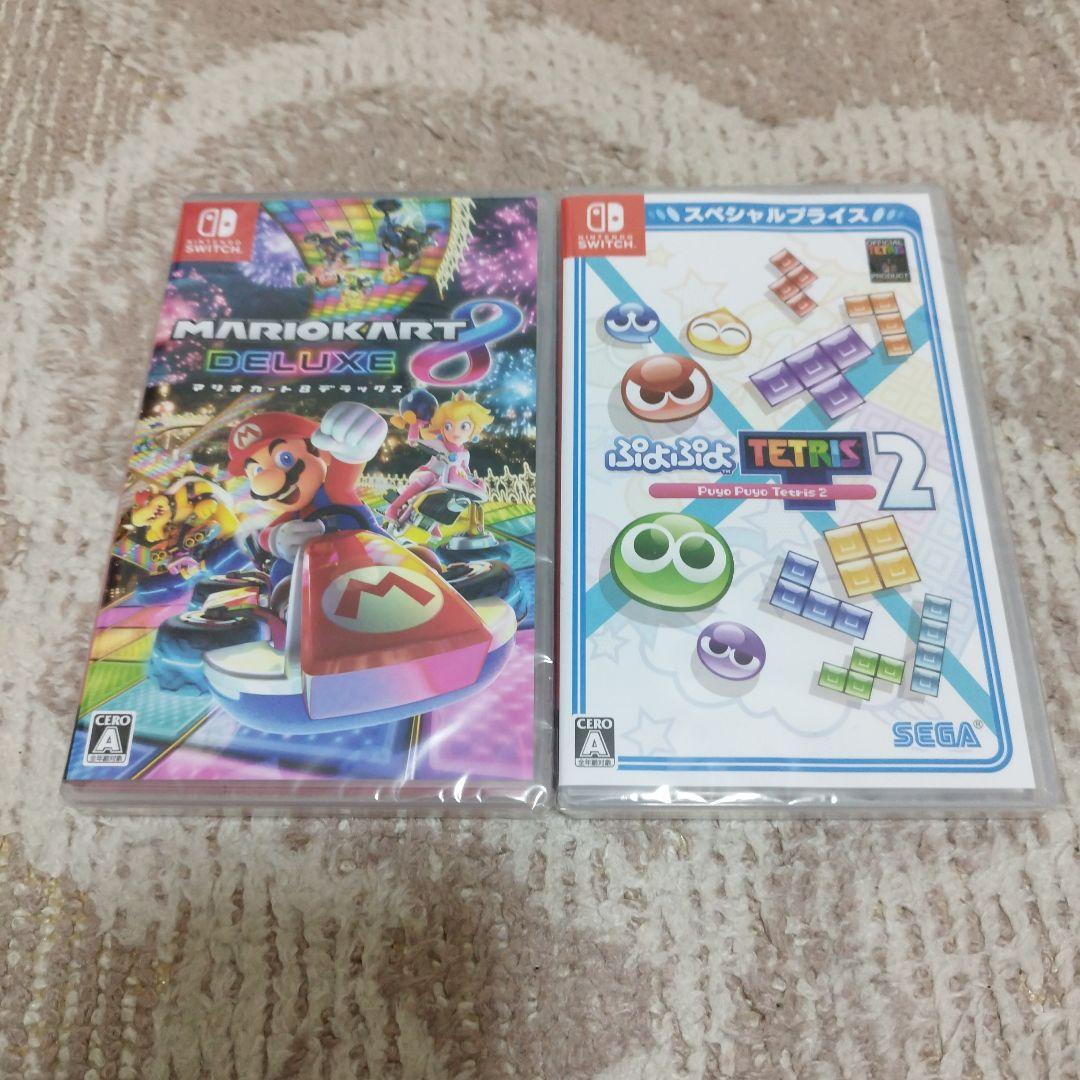 【新品・未開封品】ぷよぷよテトリス2・マリオカート8デラックスswitch