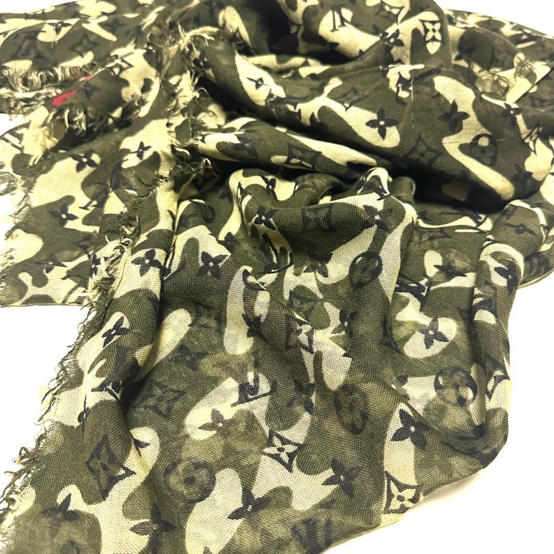 【超希少】Louis Vuitton ルイヴィトン 村上隆 スカーフ カモフラ